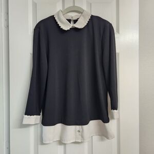 Karl Lagerfield Wednesday Adamms Style Blouse